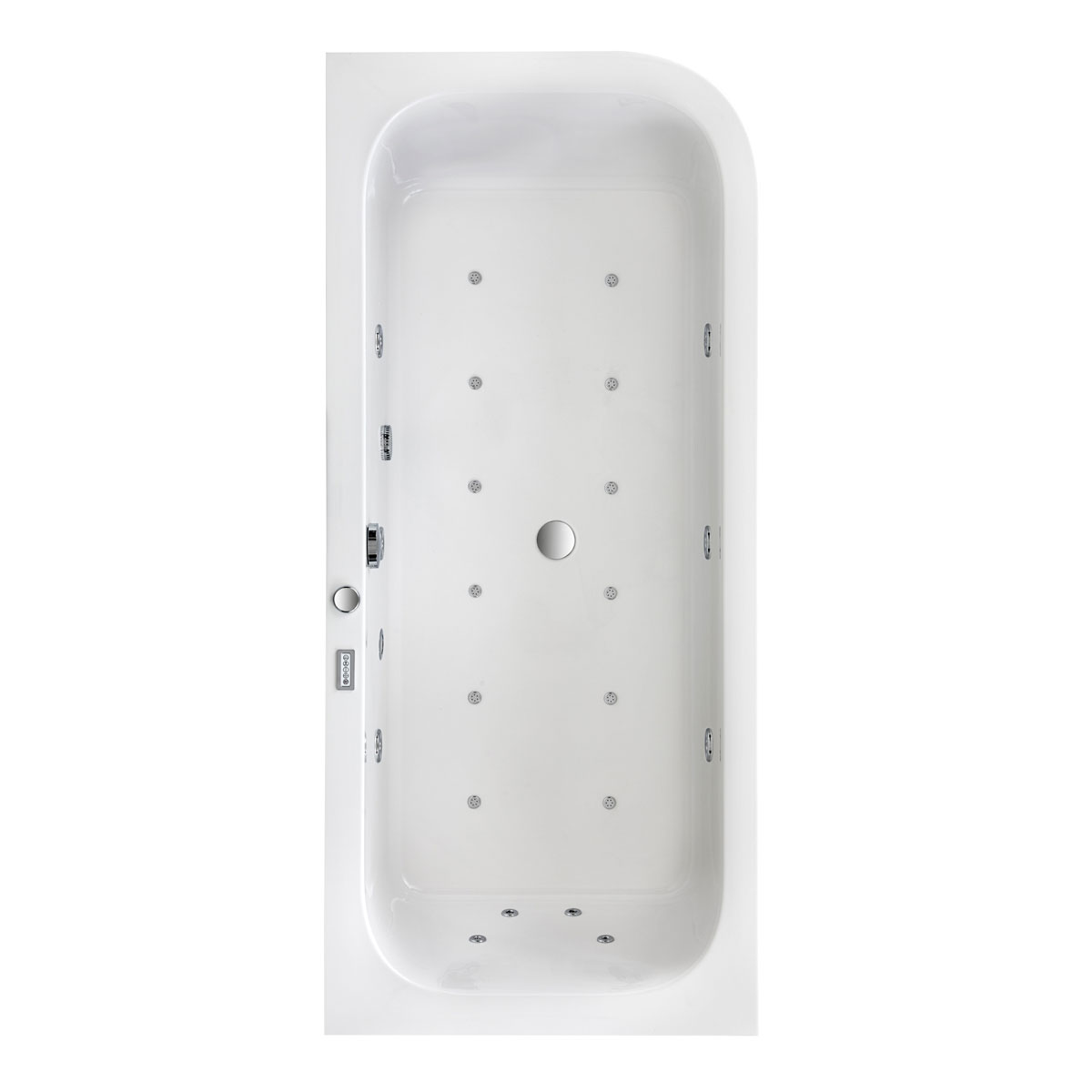 Ottofond Whirlpool-Komplettset Spirit 180 x 80 cm Ausführung rechts Bild 1