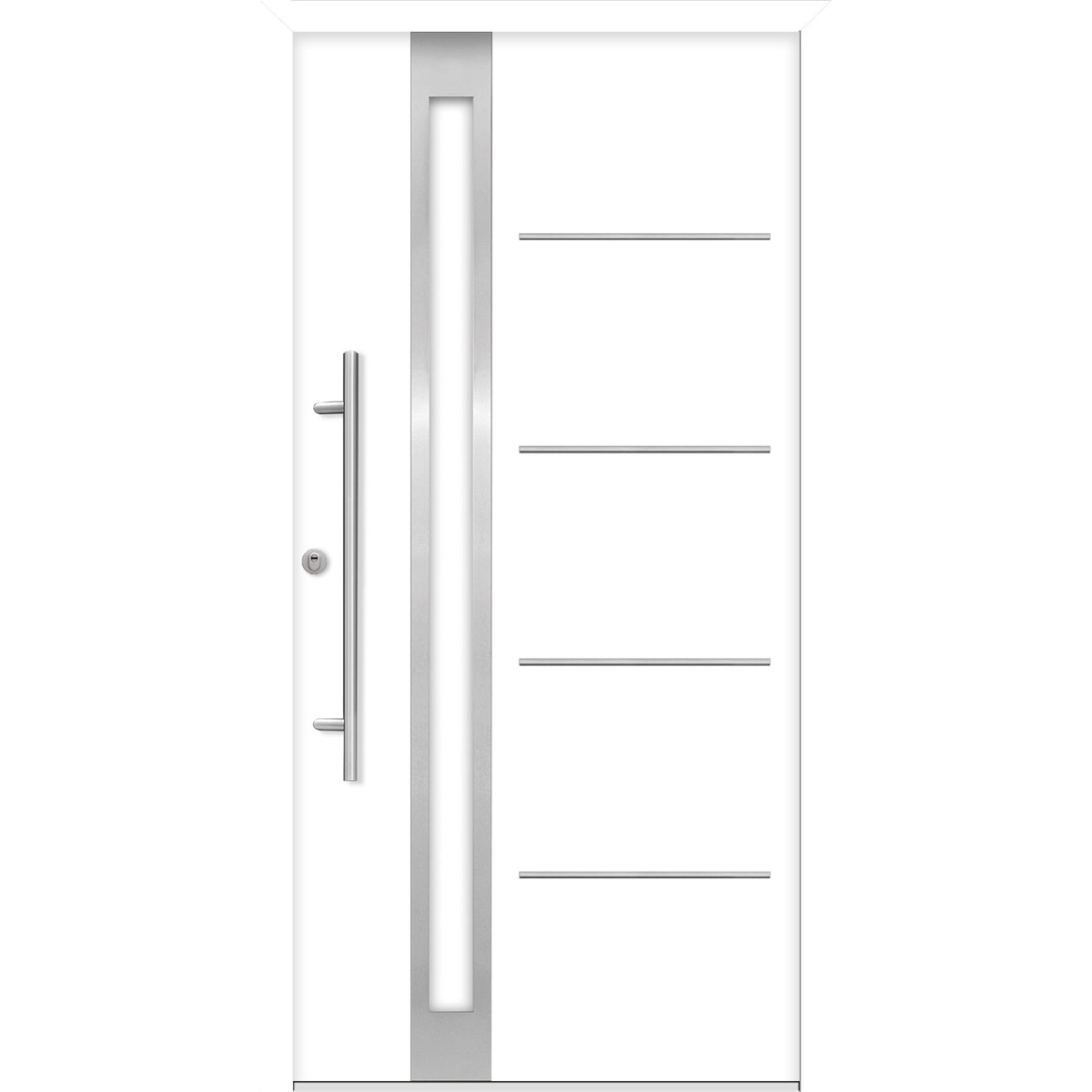 SplenDoor Premium-Haustür Passivedoor Umea RC2 energiesparend einbruchsicher weiss 110 x 210 cm links