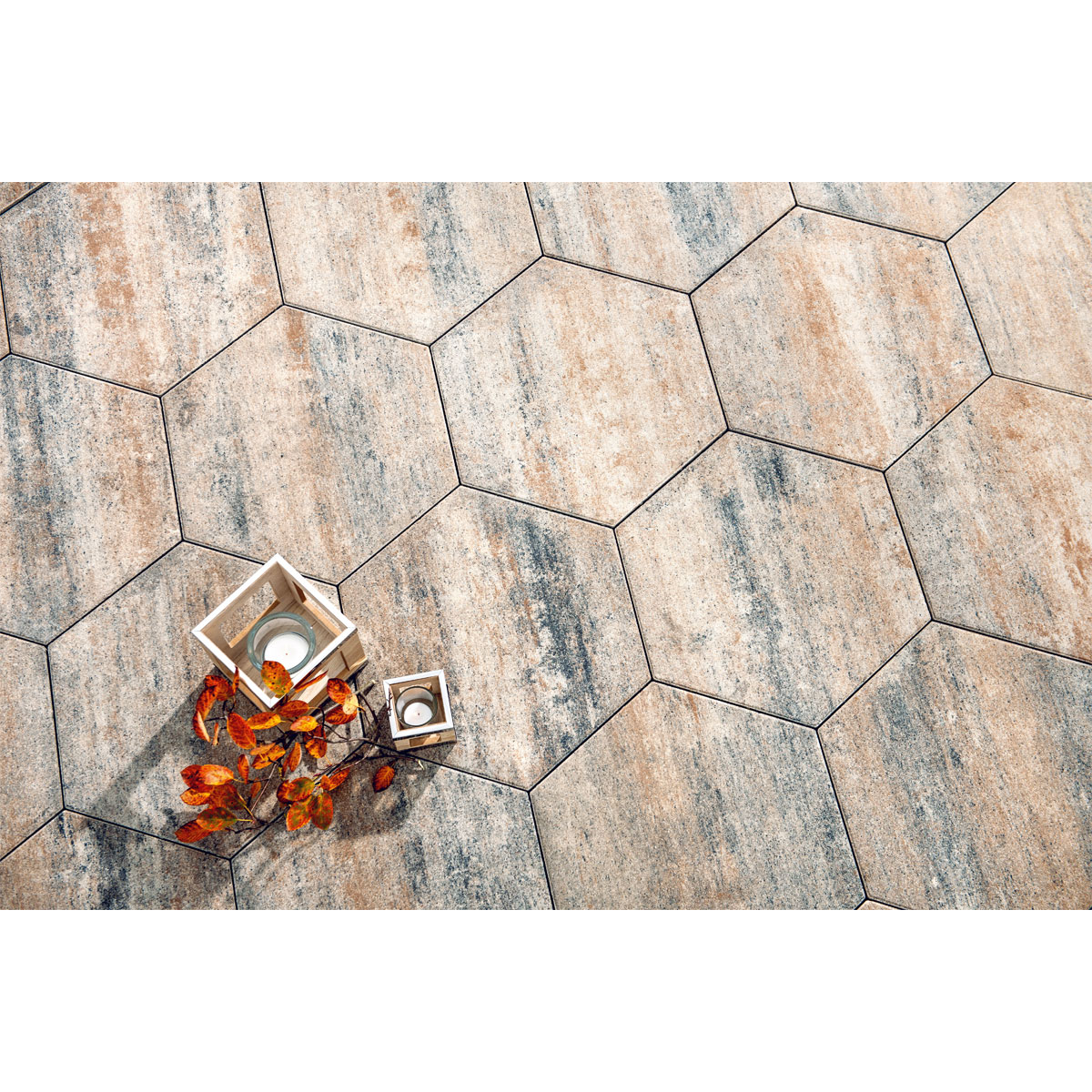 Diephaus  Terrassenplatte No 1 Diamond Muschelkalk 46 x 40 x 4 cm Bild 2