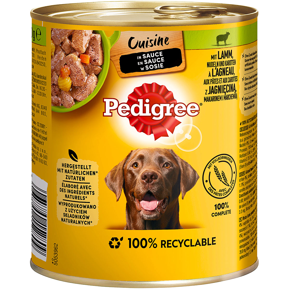 Pedigree Nassfutter Cuisine in Sauce Lamm 800 g