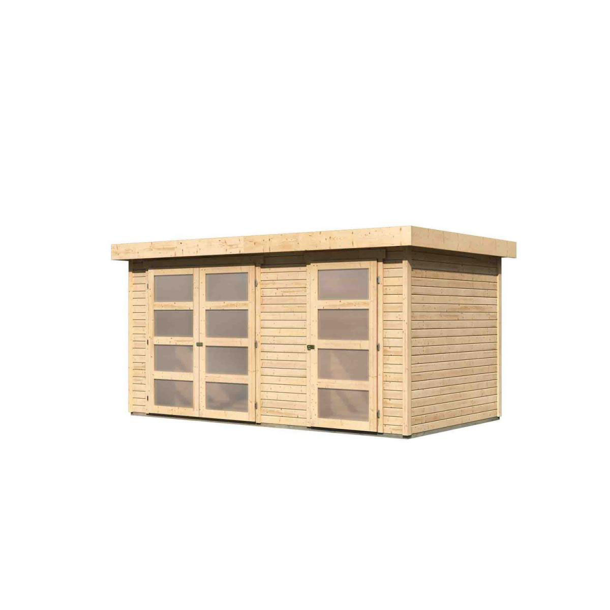 Karibu Gartenhaus Muehlentrup naturbelassen Bild 2