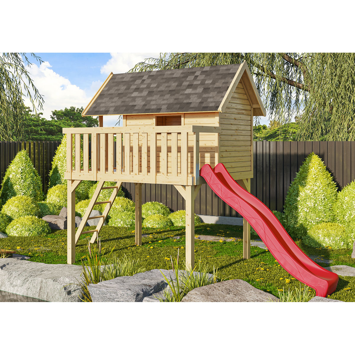 Karibu  Spielhaus Fidel 198 x 330 x 243 cm Karibu  Spielhaus Fidel 198 x 330 x 243 cm