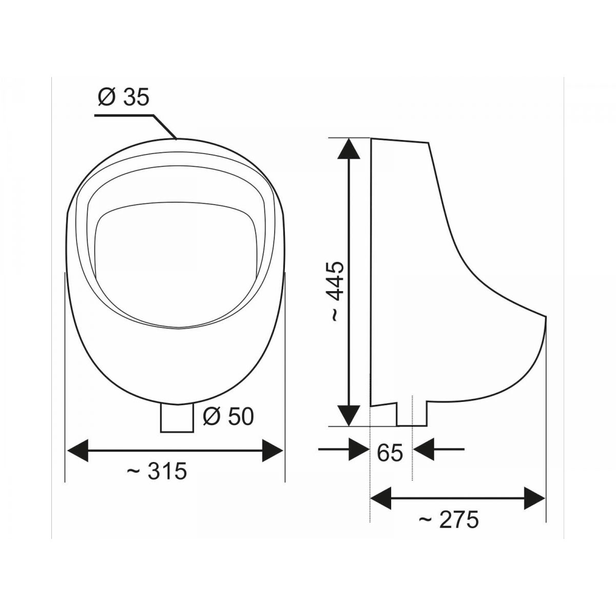 Cornat Urinal Komplettset Bild 2