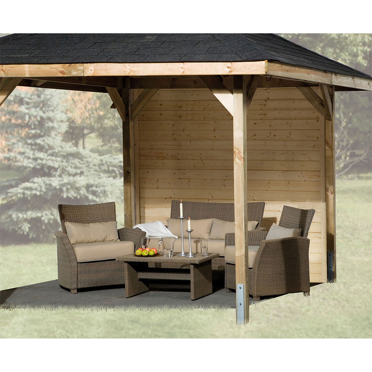 Weka Wandelement für Gartenoase „651“ Gr.2, C Gr.1