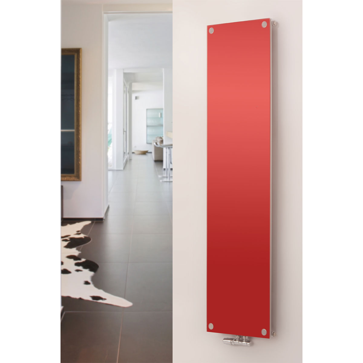 Ximax Raumheizkörper P1/G Duplex 1800 x 595 mm 1345 Watt Mittenanschluss Glas Rubinrot