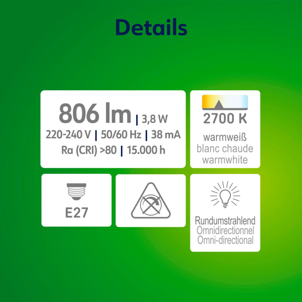 Retro LED Birne EEK A E27E27 60W 806lm 2700K Bild 5