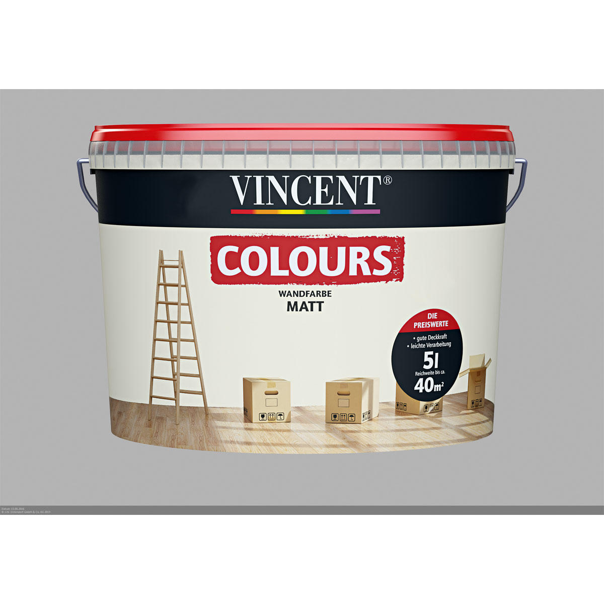 Vincent Wand- und Deckenfarbe Creamy matt 5 L