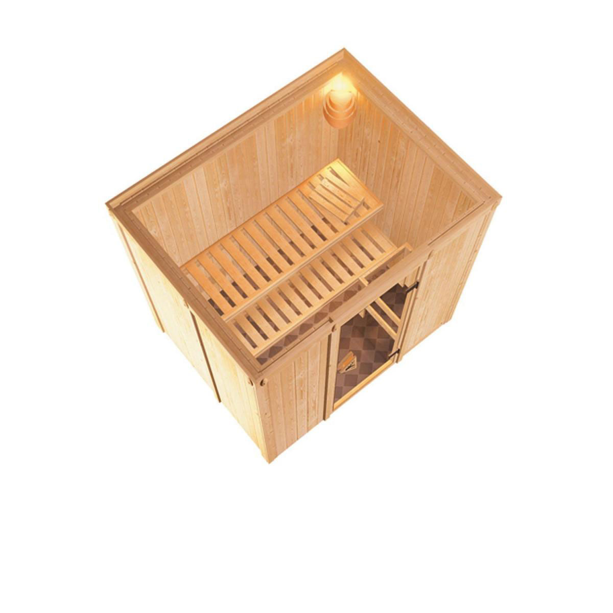 Karibu Systemsauna Fanja 68 mm ohne Ofen ohne Dachkranz Bild 3