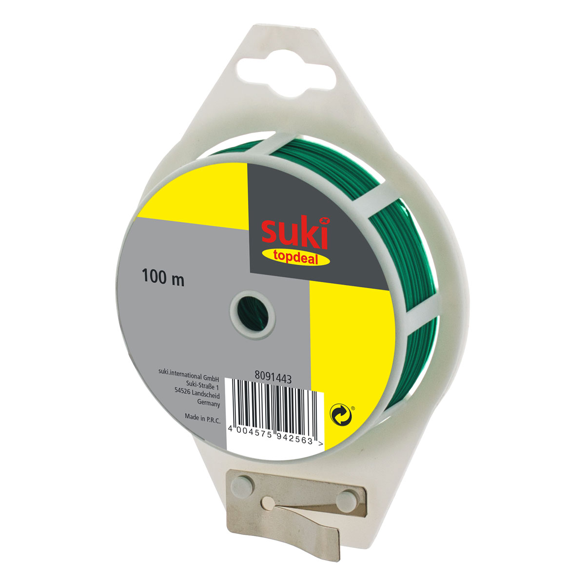 Suki Blumenbindedraht mit Abschneider 100m
