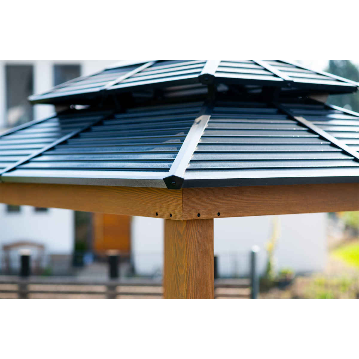 Sojag Pavillon BBQ Maui 158x249x278cm Holzoptik Bild 4