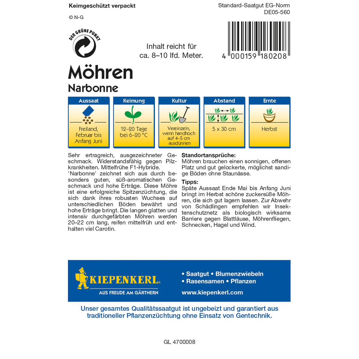 Kiepenkerl Möhre Narbonne Bild 2