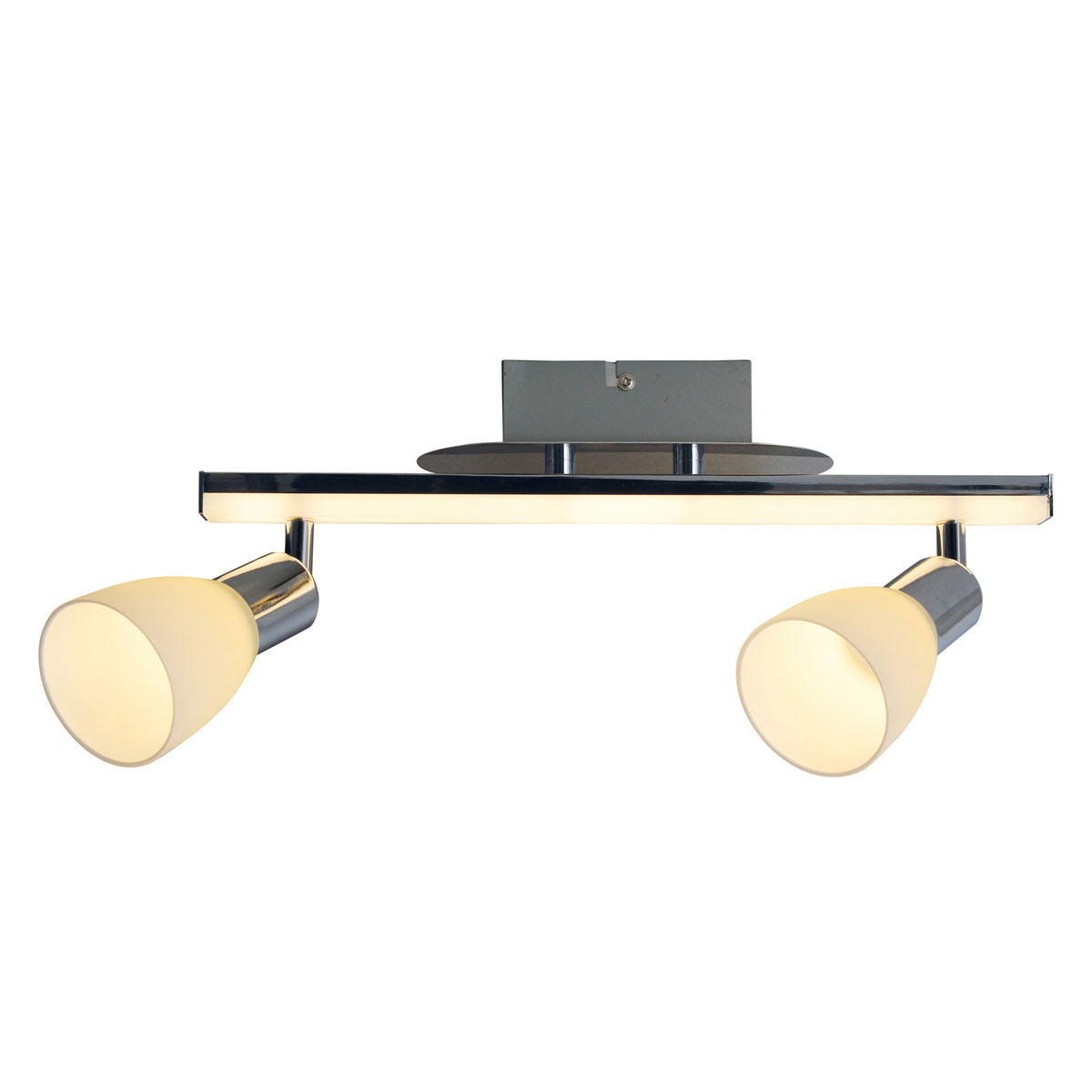 Naeve LED DL Ibiza Metall/Glas/KSchrome LxBxH: 39x8x22cm Bild 3