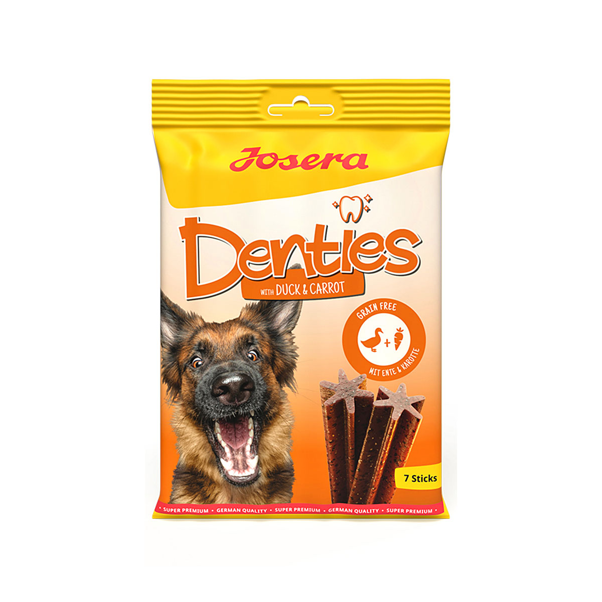 Josera Hundesnack Denties mit Ente & Karotte 180 g