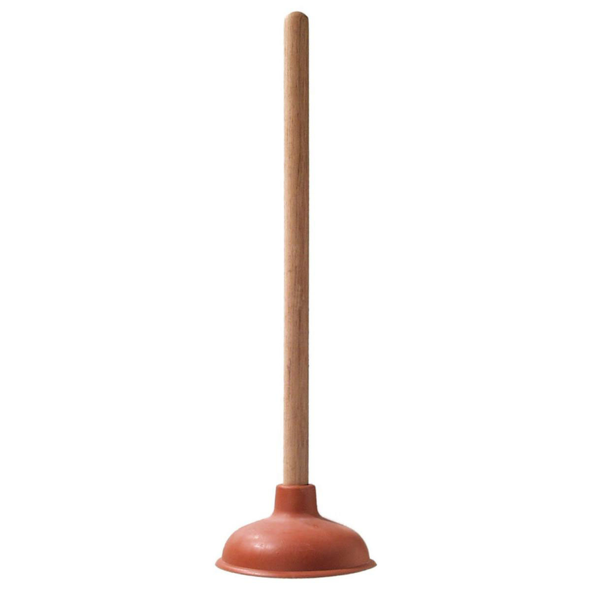 Abflussreiniger Classic 14 cm mit Holz-Stiel Pömpel