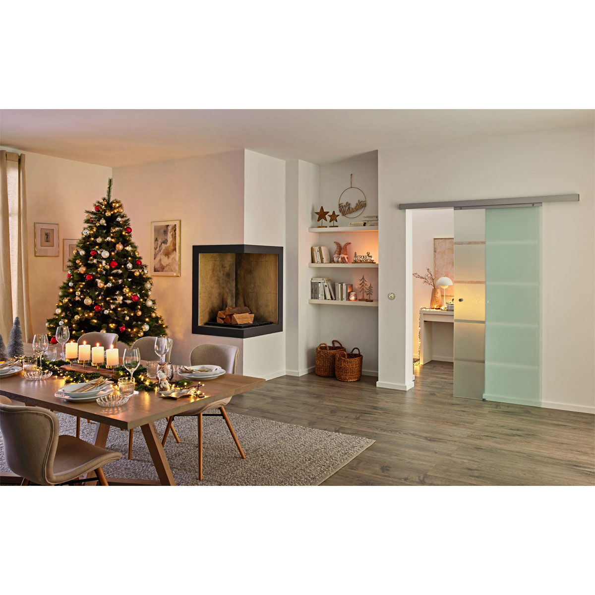 Stern zum Stellen natur Metall/Holz 16 x 22 x 5 cm Bild 3