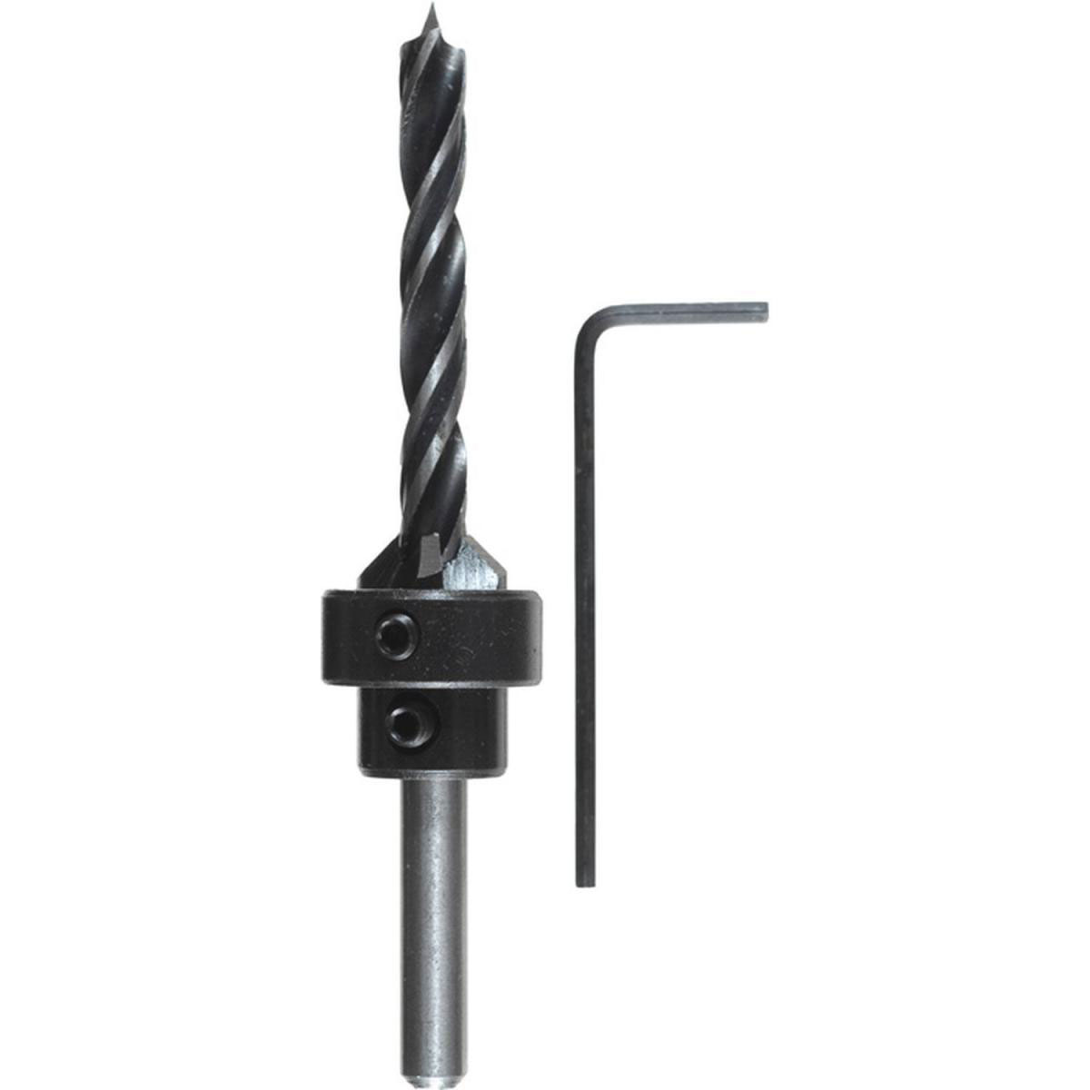 kwb  Holzspiralbohrer-Set mit Aufstecksenker und Tiefenstop 3 teilig Durchmesser 5 mm