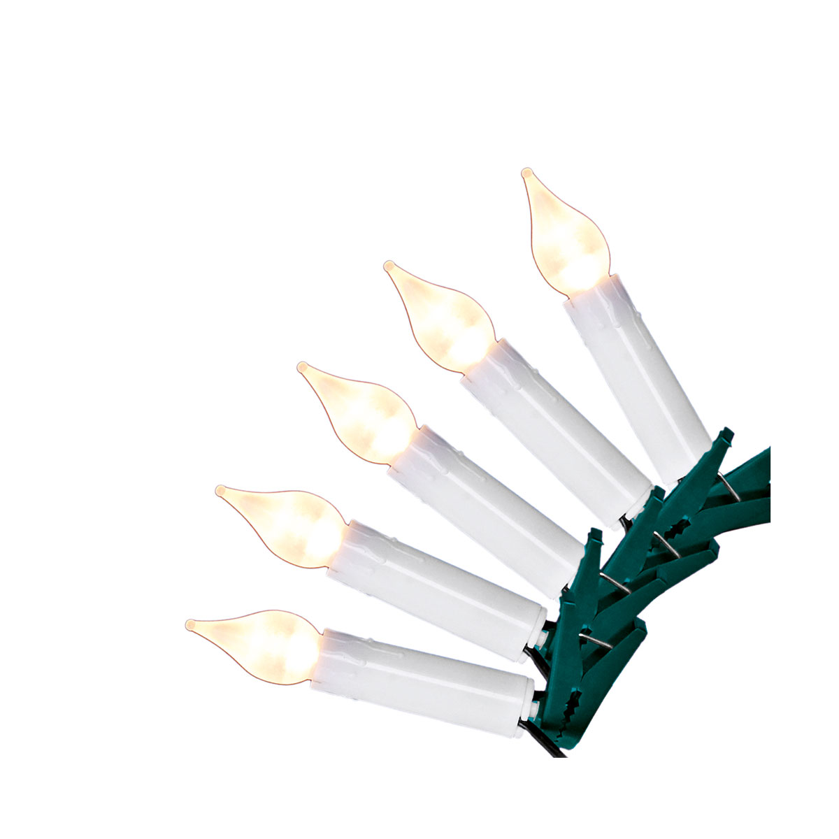 Ambientis LED-Baumkerzenkette 20 warmweiße LEDs weiß für Außen Bild 3