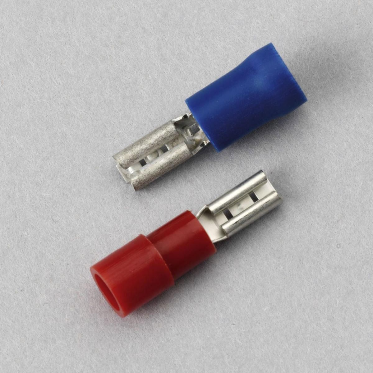 Flachsteck-Hülsen 1,5-2,5 mm blau 25 Stück