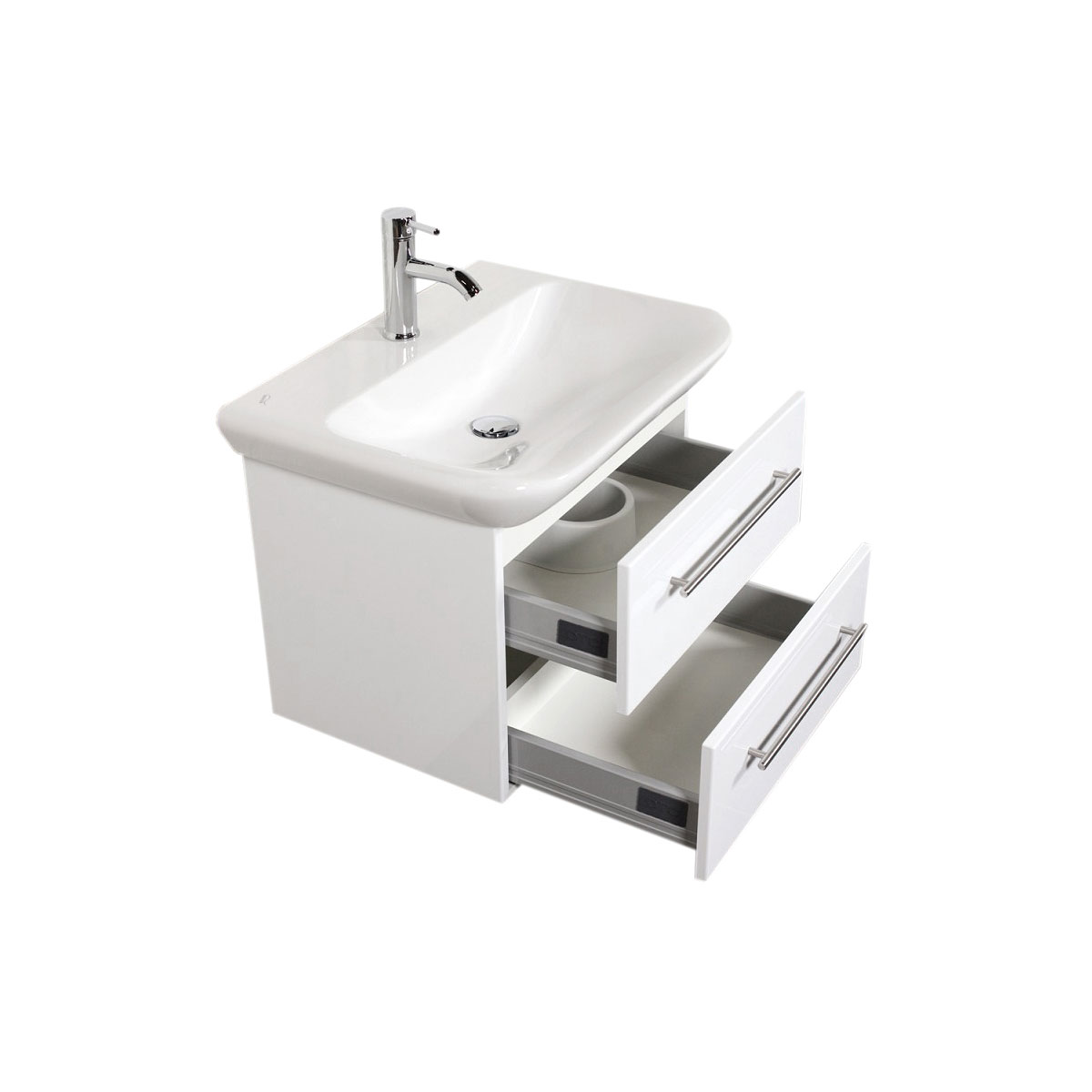 GEBERIT Waschbecken MyDay 65 cm mit passendem Unterschrank weiß 