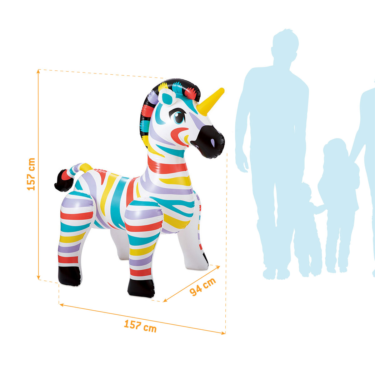 Summer Waves Wasserspielzeug Sprinkler Zebra 157x94x157cm Bunt Bild 9