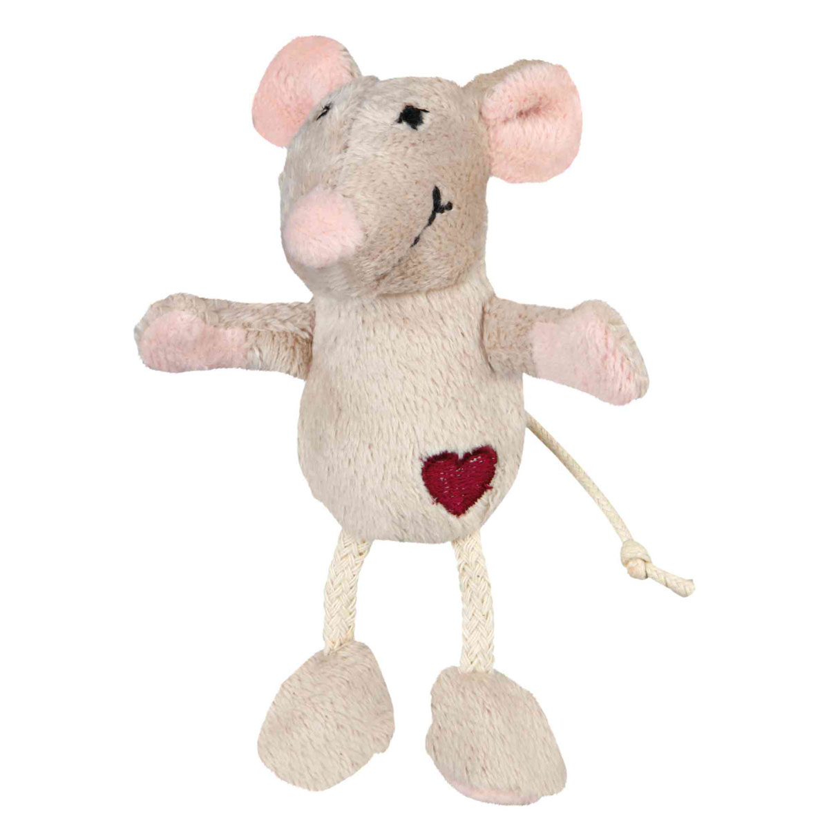 Trixie Maus Plüsch 11 cm beige