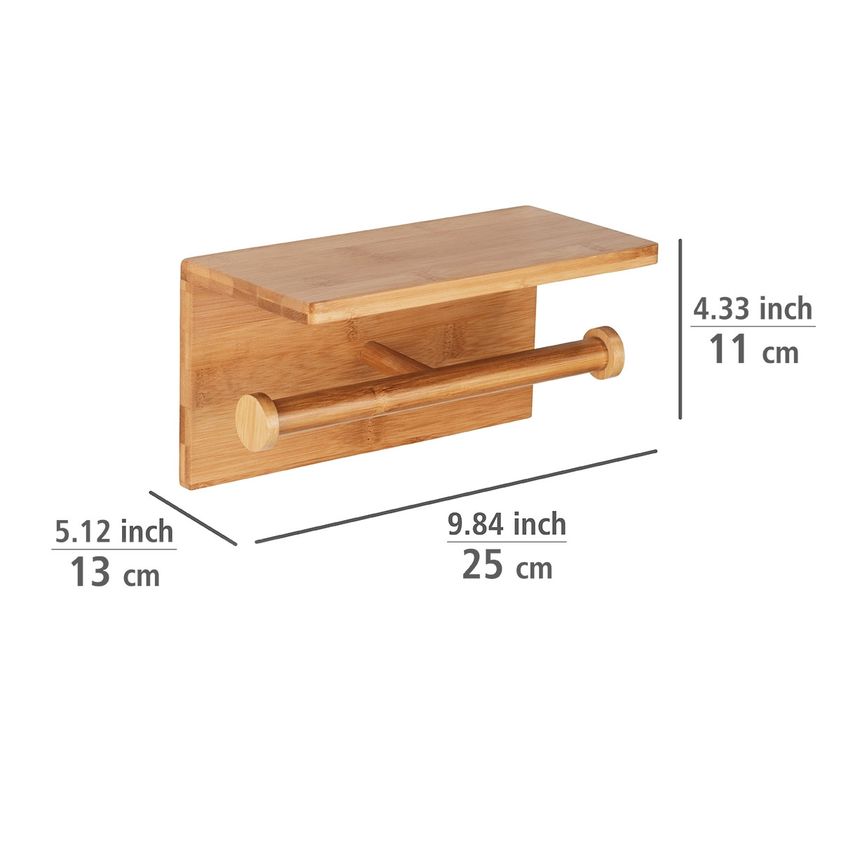 Wenko Toilettenpapierhalter Duo Bambusa Bild 4