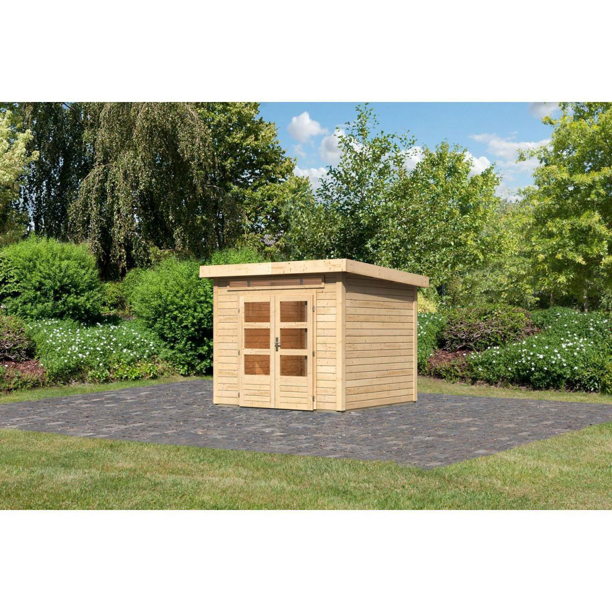 Karibu Gartenhaus Kandem 3 naturbelassen Bild 1