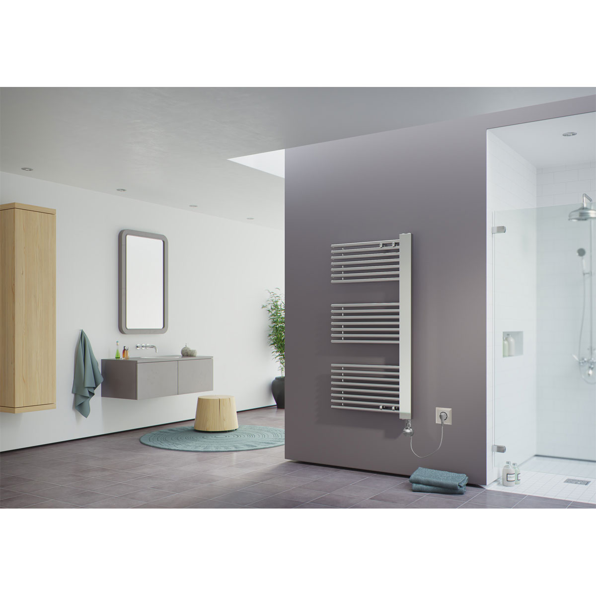 Ximax  Elektrischer Handtuchwärmer C5 800 x 600 mm 300 Watt Typ 4 Chrom