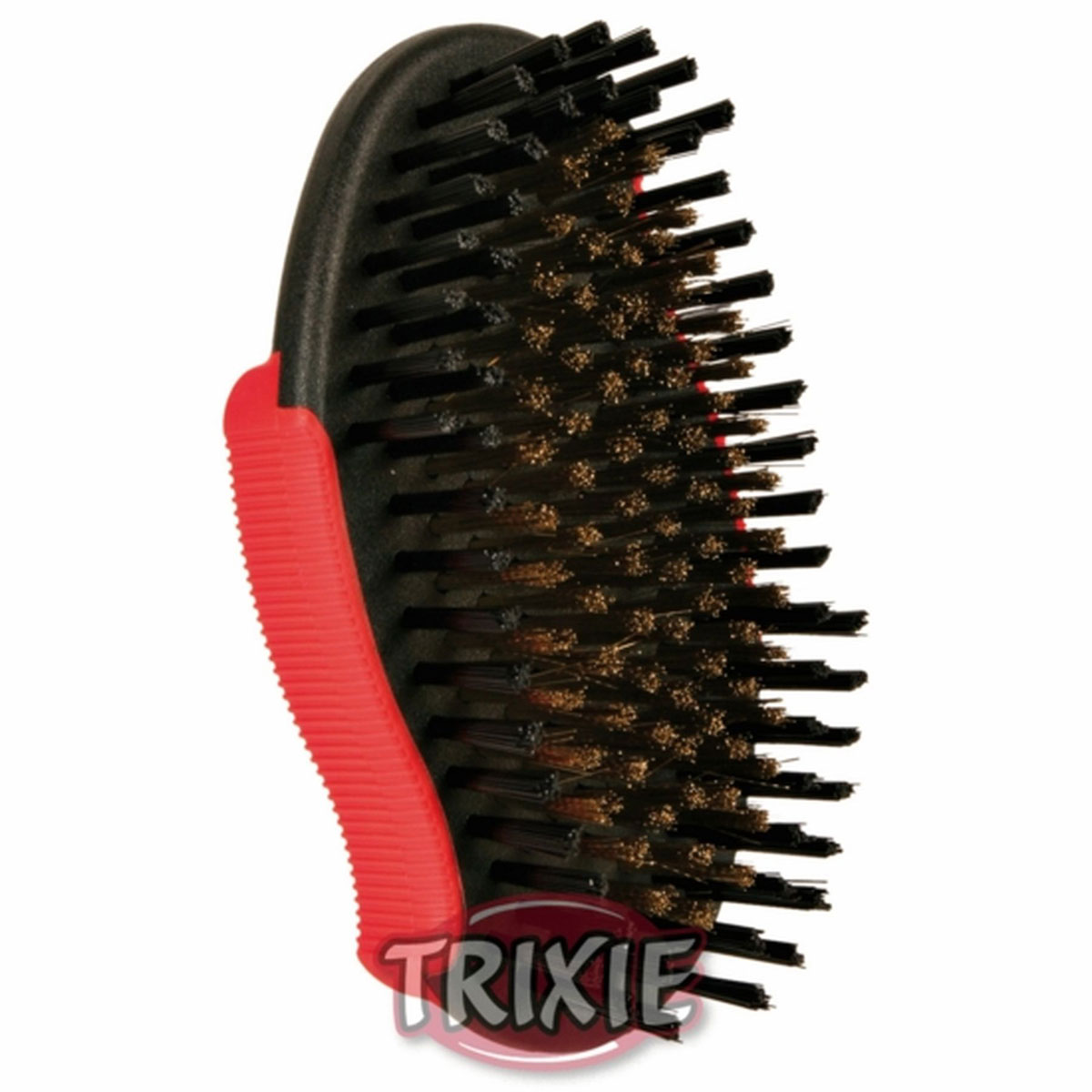 Trixie  Kunststoff-Striegel Messingborste 7×12 cm