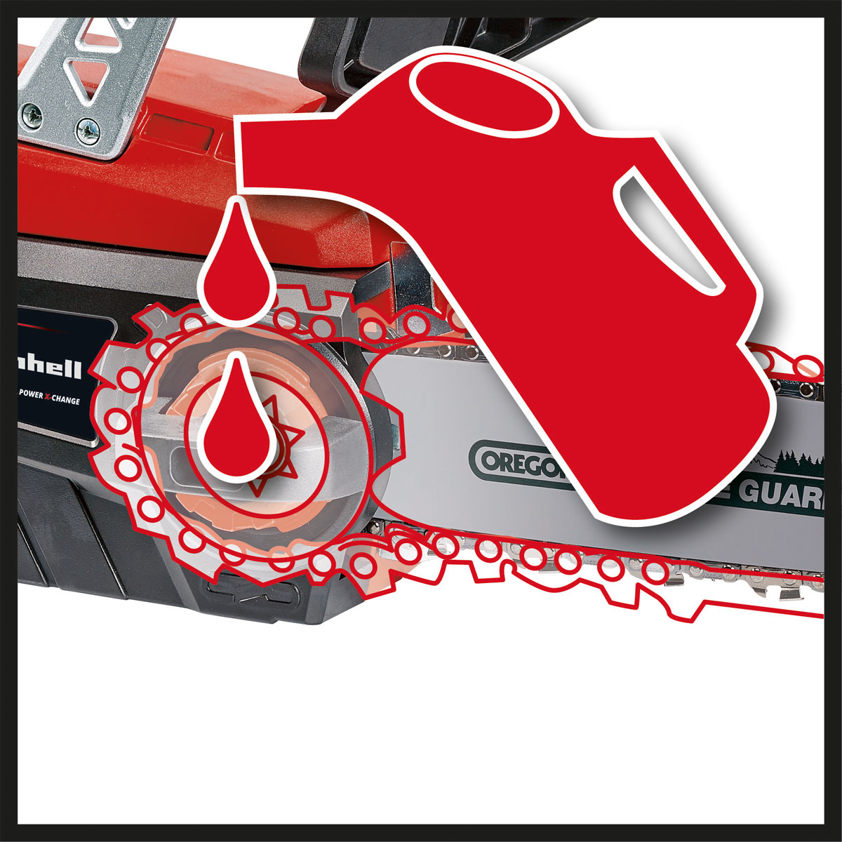 Einhell Akku-Kettensäge GE-LC 18 Li-Kit 4-teilig Bild 6