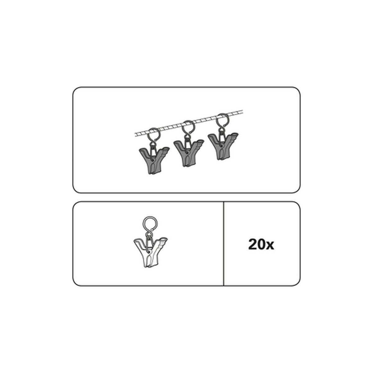 Gardinia Seilklammer Nickel Nickel Bild 2