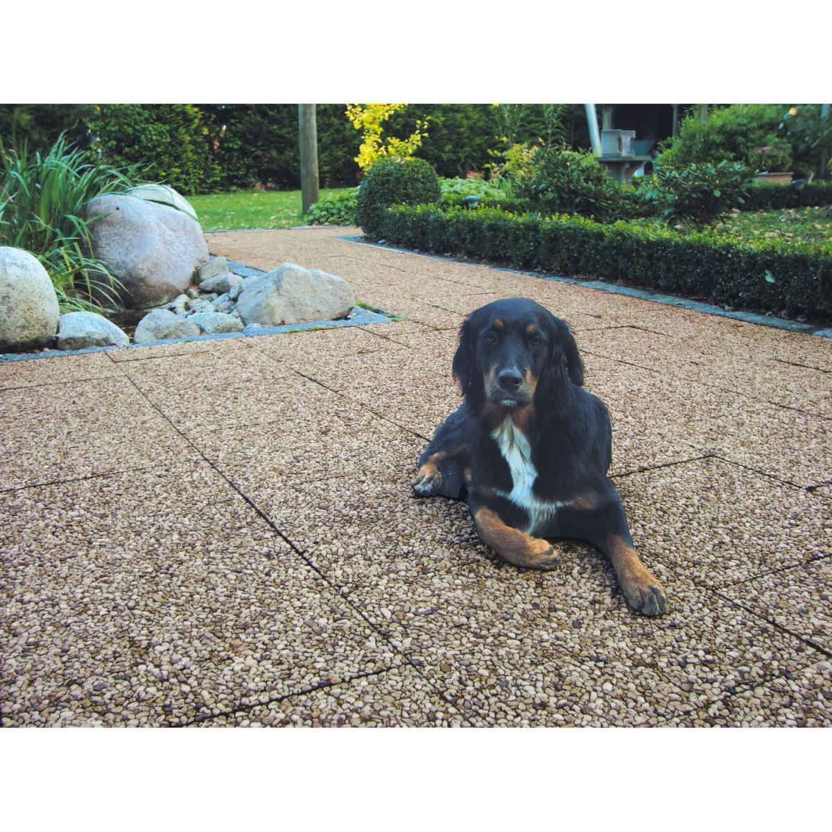 Lusit   Waschbetonplatte 40 x 40 cm Rheinkies Bild 2