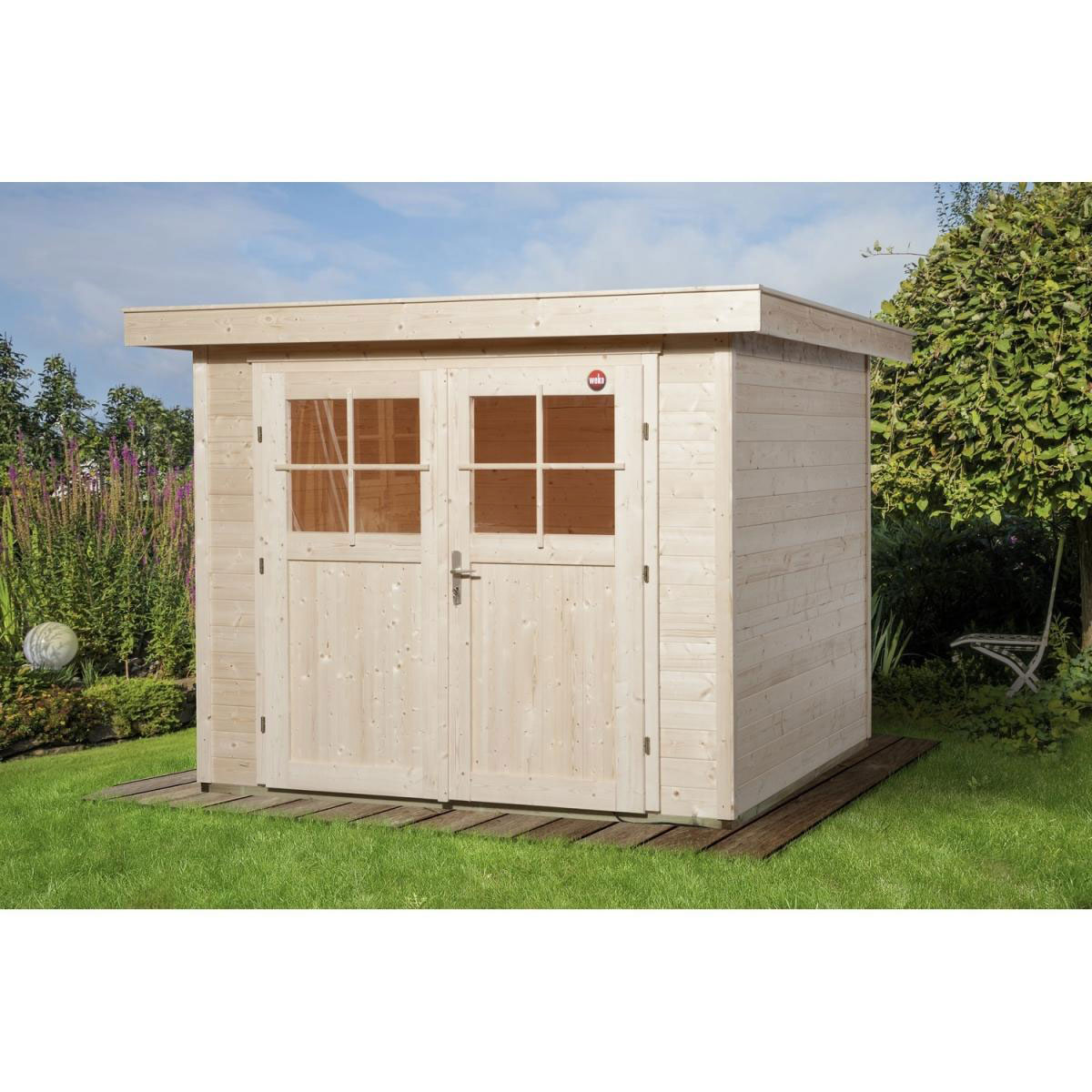 Weka Blockbohlenhaus 227 Größe 2 21 mm natur