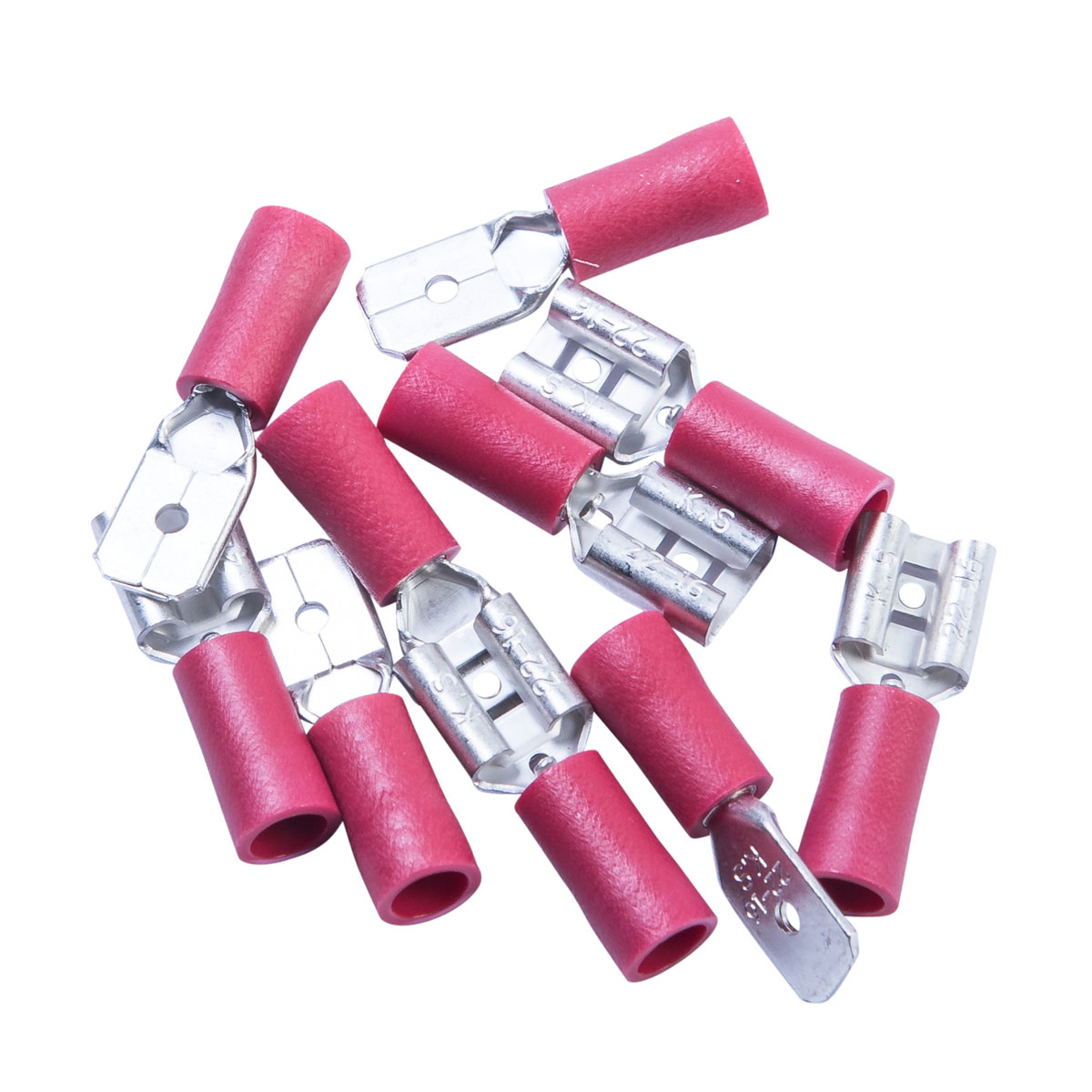 Krone Flachstecker-Sortiment rot 10-teilig Krone Flachstecker-Sortiment rot 10-teilig