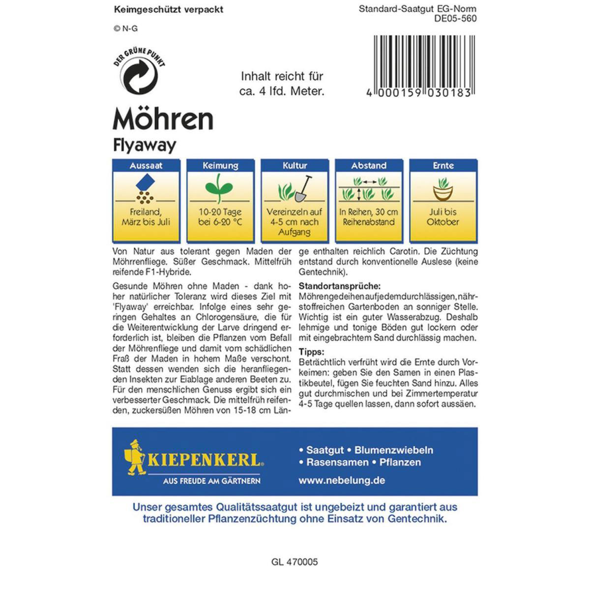 Kiepenkerl Möhren Flyaway F1 Profi-Line Bild 2