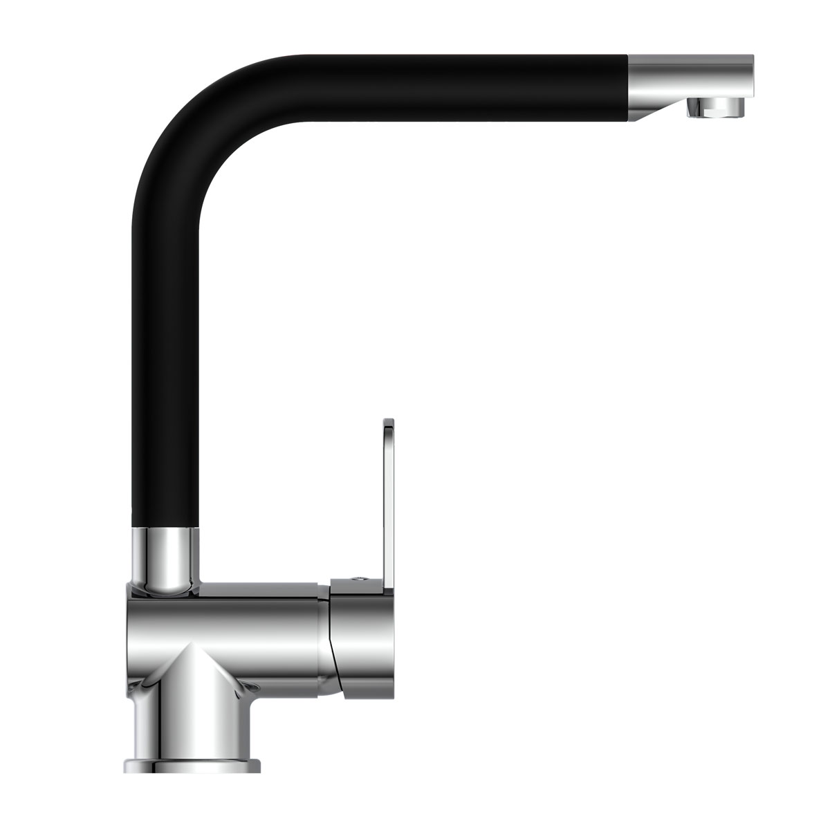 Schütte Schwenkbare Küchenarmatur Rio chrom schwarz matt Bild 2