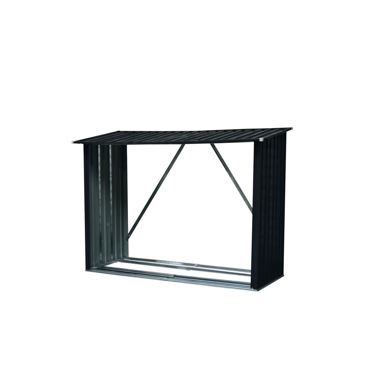 Durabil Metall-Kaminholzregal 217 x 155 x 89 cm grau