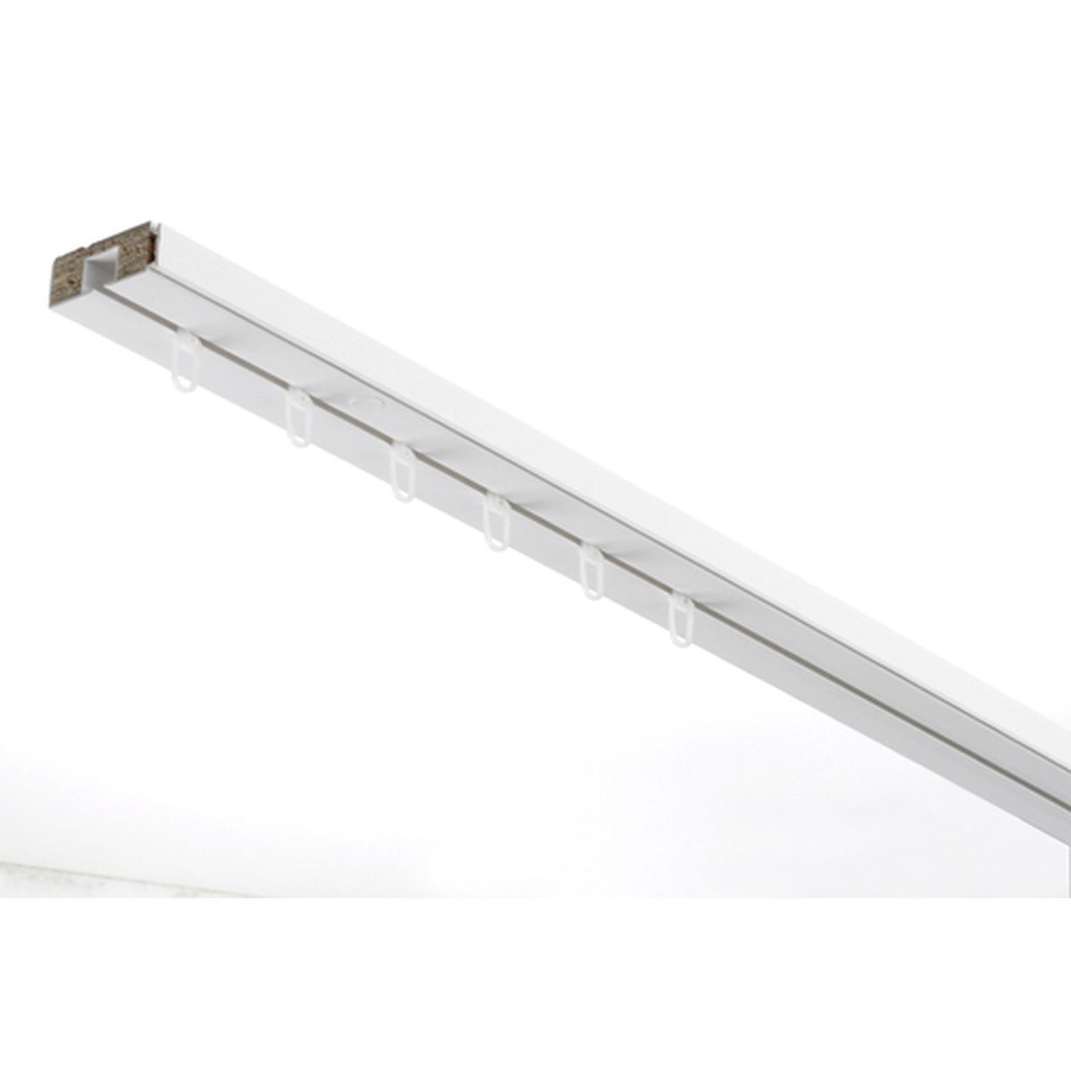 Gardinia Vorhangschiene GE1 150 cm mit Profil für Blendenbefestigung weiß Bild 5