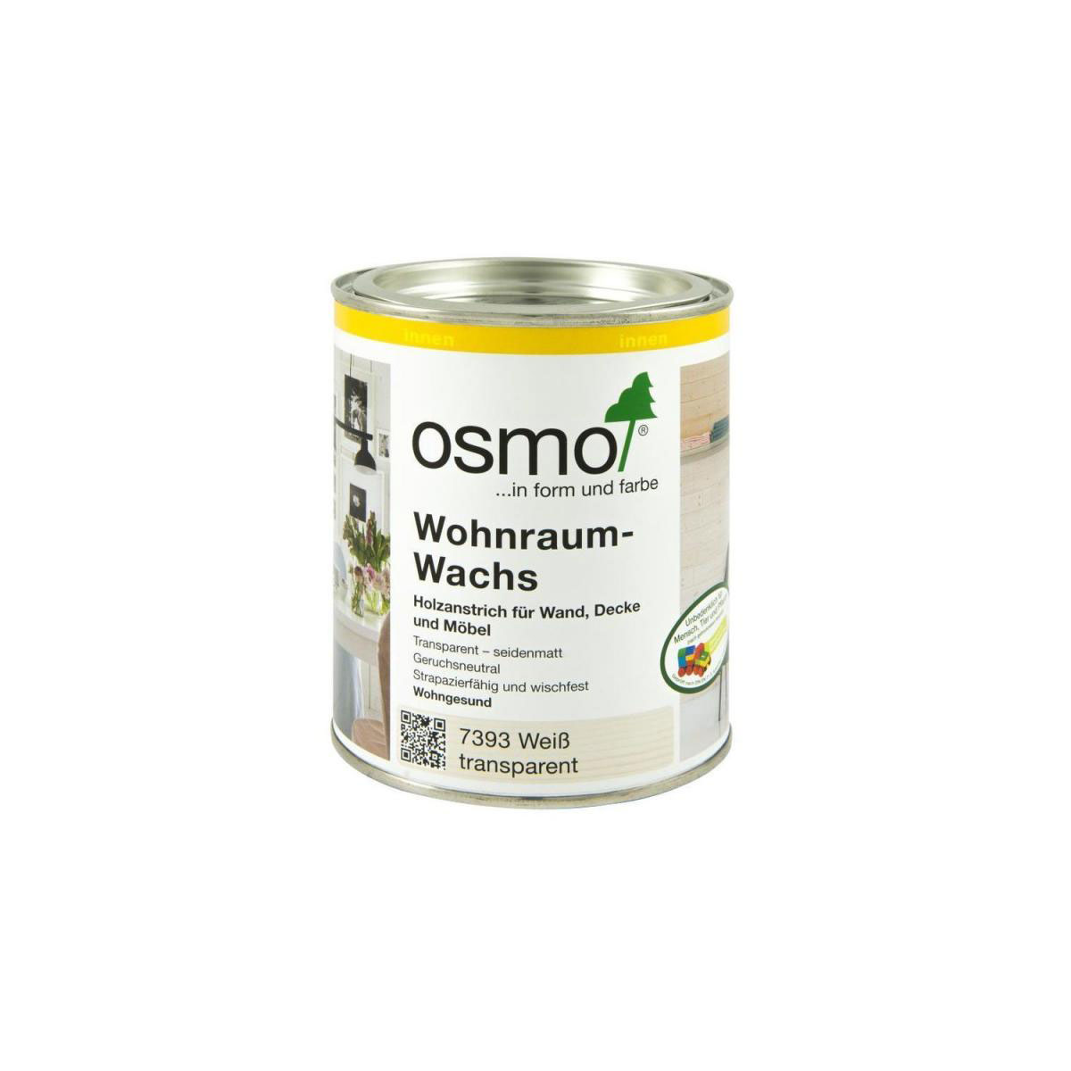 Osmo Wohnraum-Wachs Weiß transparent 750ml