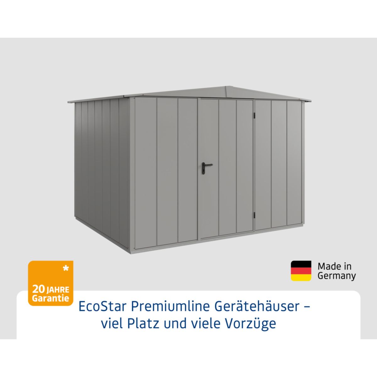 EcoStar  Gerätehaus Elegant-STyp 3RAL9007 1 flg Bild 2