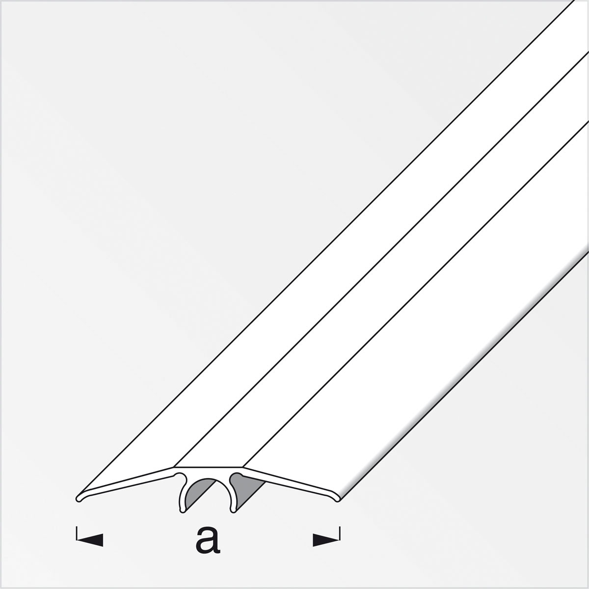 Alfer Übergangsprofil Clipstech 46 mm 1m schwarz Bild 2