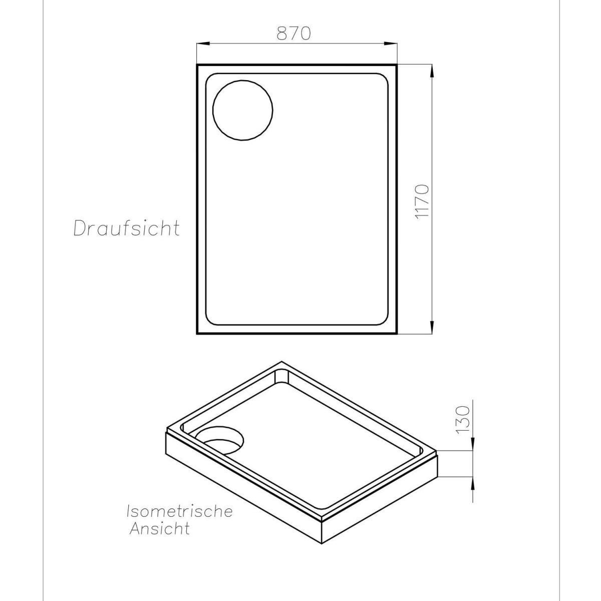 Ottofond Wannenträger zu Duschwanne 120 x 90 cm Bild 2