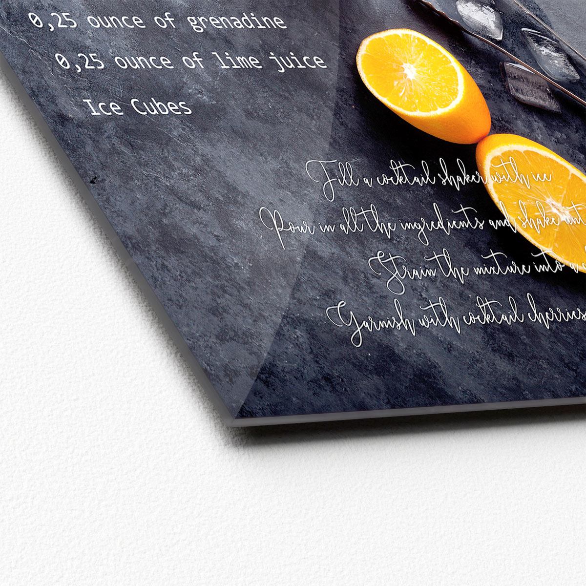 Glas-Art Orange 20 x 20 Glasbild Bild 2