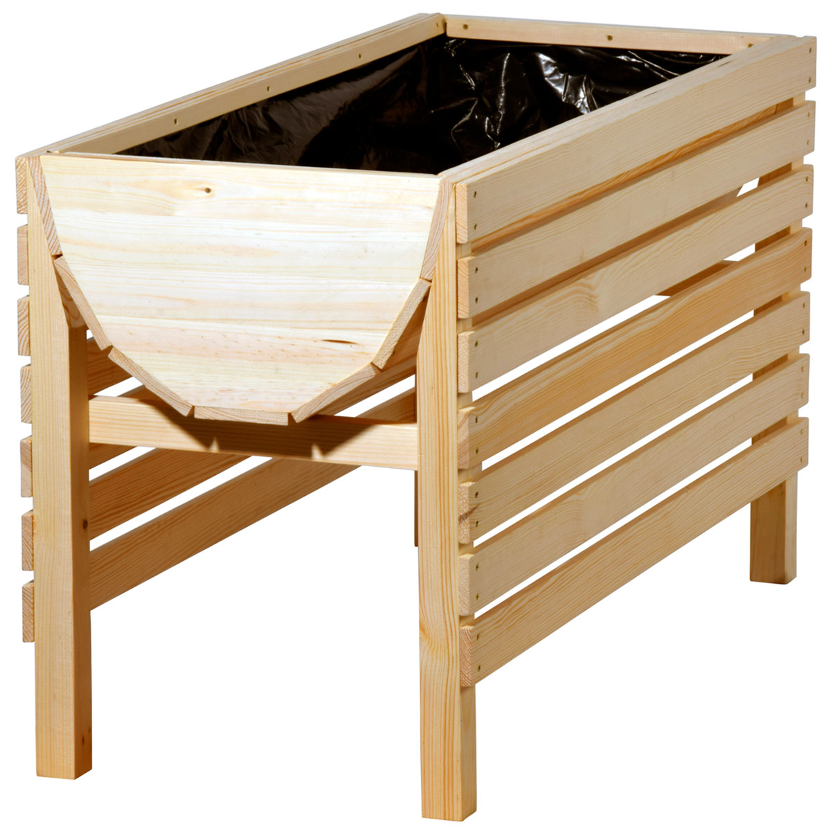 dobar Großes Hochbeet 100 x 60 x 45 cm natur