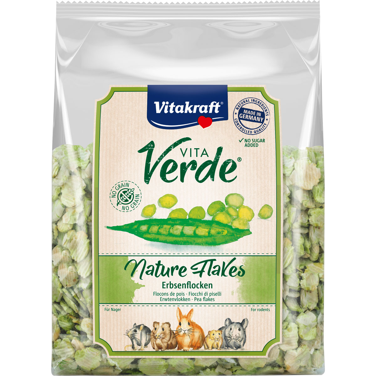 Vitakraft  Verde Nature Flakes Erbse 500g Bild 2