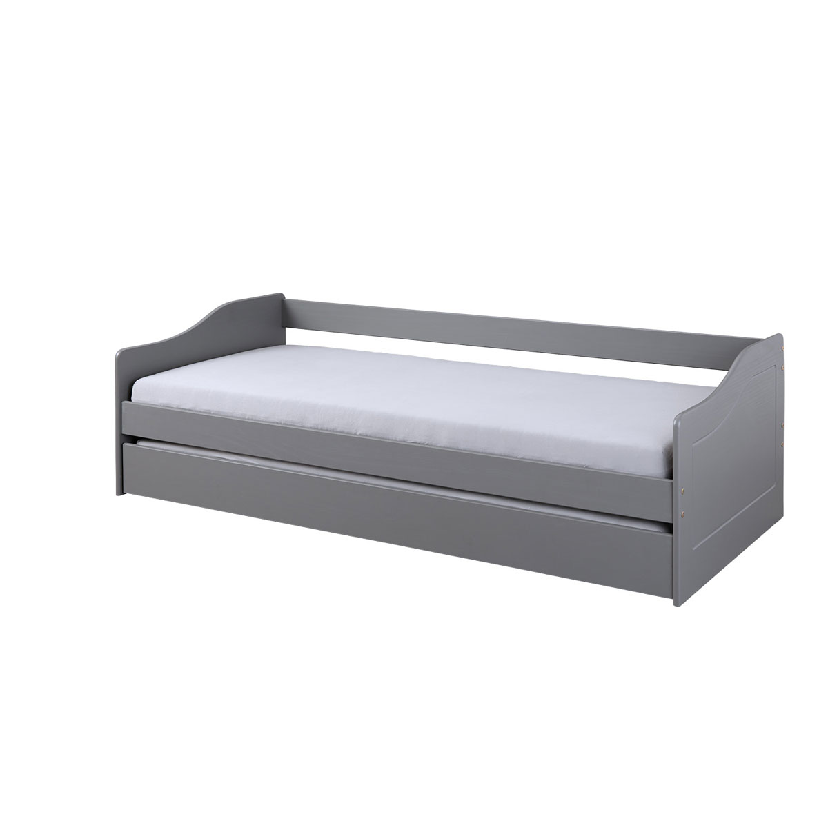 Inter Link Sofabett „Malte“, 90x200 cm, grau, inkl. Funktions-Schublade