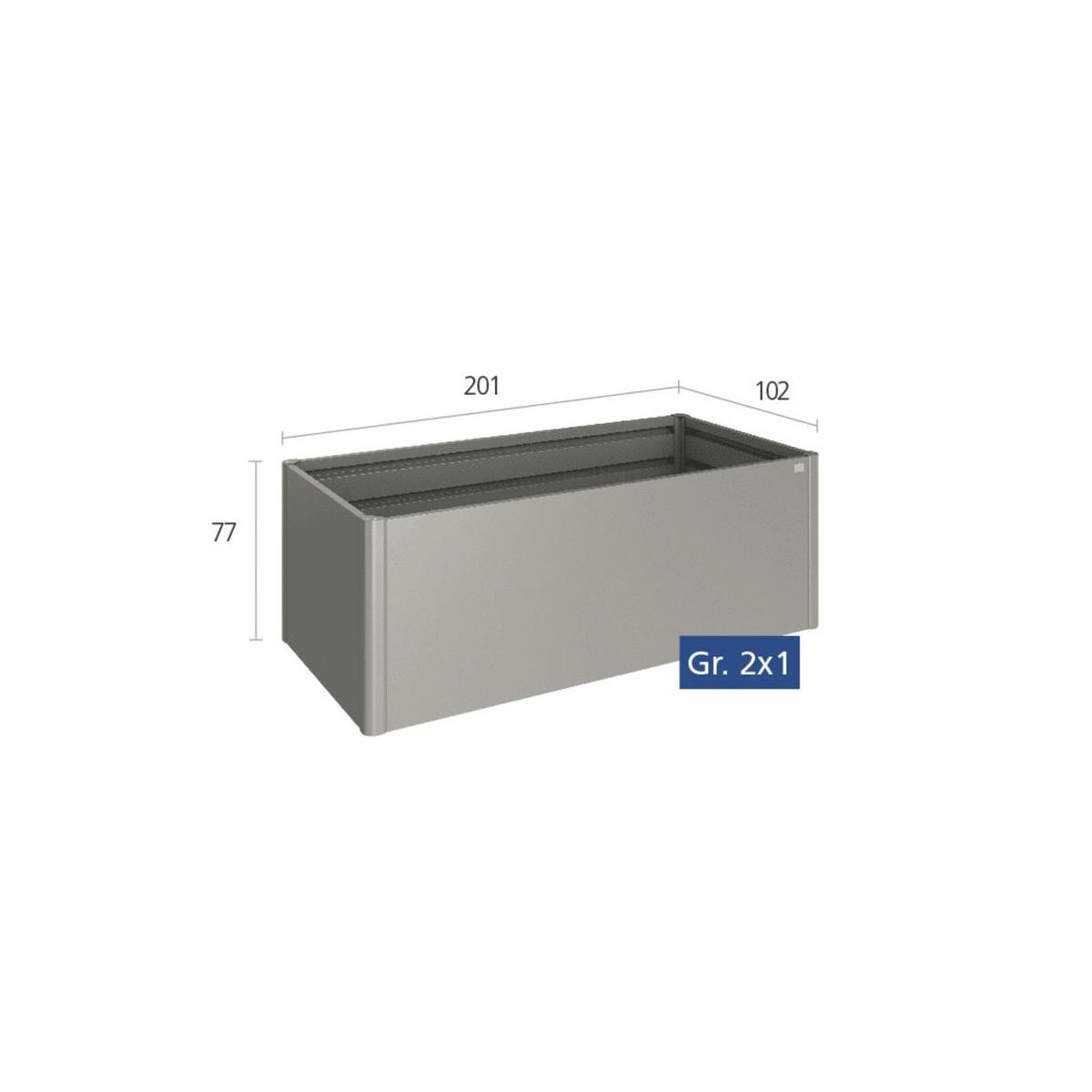 Biohort Hochbeet 2 x 1 quarzgrau-metallic Bild 2