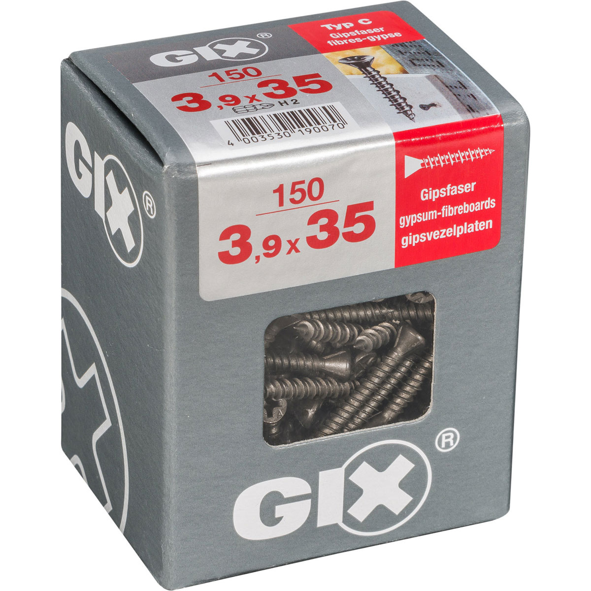 Gix Schnellbauschraube C Senkkopf 3,9 x 35 mm 150 Stück