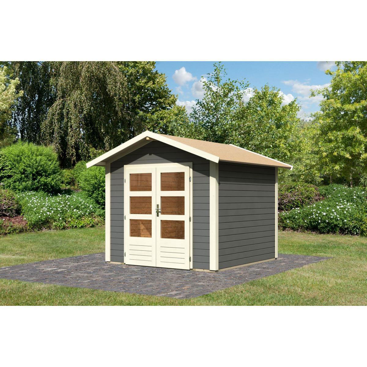 Karibu Gartenhaus Talkau 4 terragrau