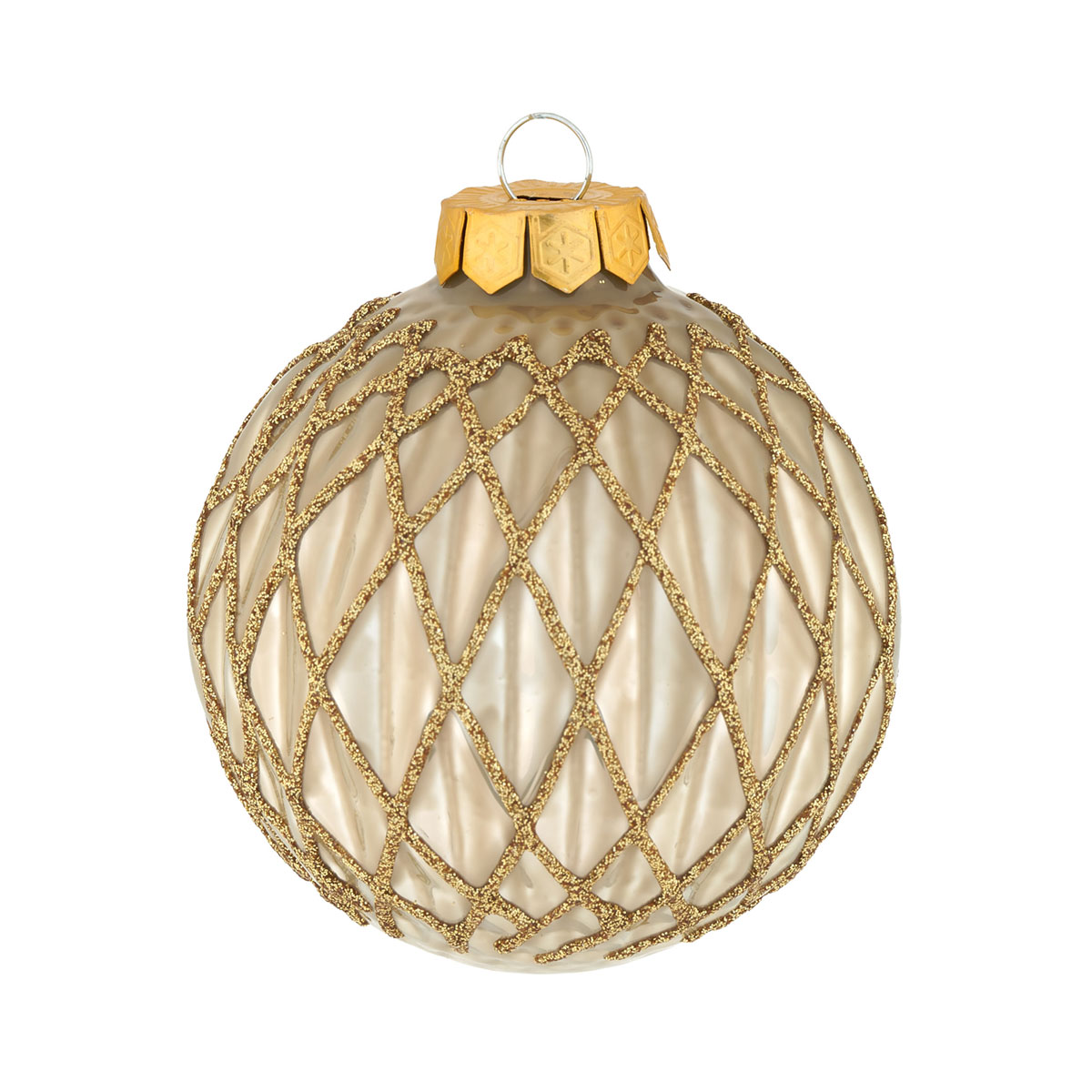 Ambientis Dekorierte Kugel champagner